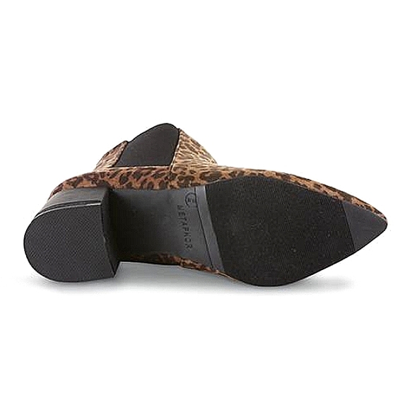 METAPHOR Rome Suede Leopard Point Toe Chunky Ankle Bootie NWOT - Picture 9 of 13